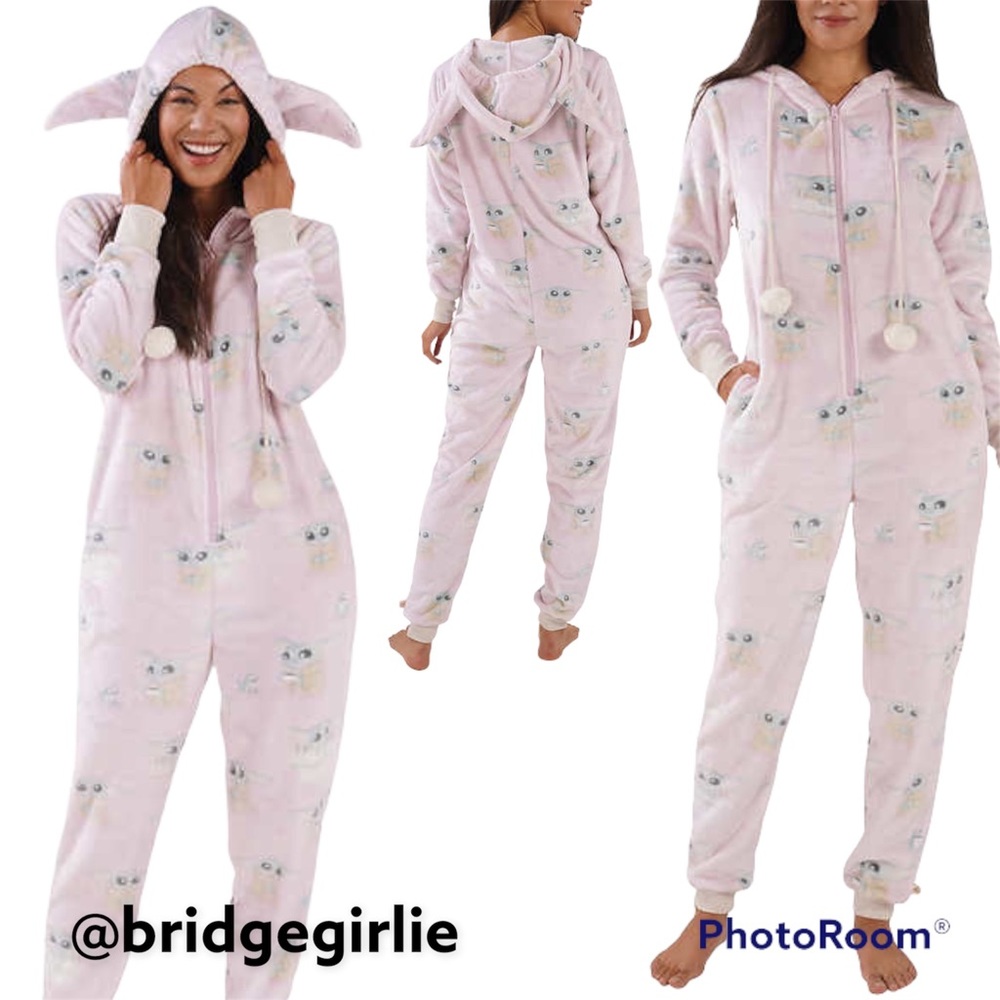 Munki Munki Ladies' Plush One-Piece Hooded Pajama
